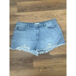 KanCan Cutoff Shorts Relaxed Fit Distressed Denim 3X Plus‎ Size Women’s